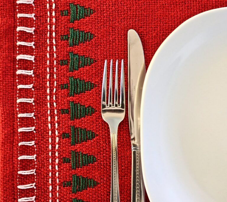Christmas Pick Up Stick Placemats and Towel