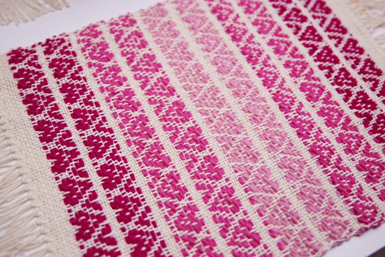 Woven Table Placemats with Valentine Hearts